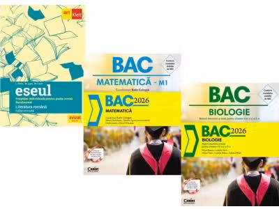 Pachet Bacalaureat 2026. Eseul. Pregatire individuala pentru proba scrisa, Matematica si Biologie. Notiuni teoretice si teste pentru clasele 9-10 - Liliana Paicu, Radu Gologan, Silvia Olteanu