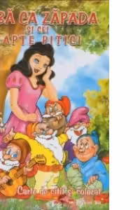 Alba ca zapada si cei sapte pitici (carte de citit si colorat) (format A4)