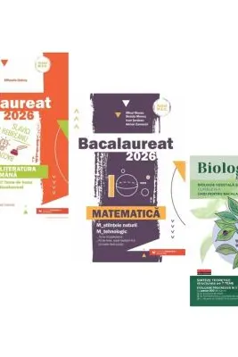 Pachet Bacalaureat 2026. Limba si literatura romana, Matematica M-stiintele-naturii si M-tehnologic si Biologia pe intelesul tuturor clasele 9-10 - Mihaela Dobos, Mihai Monea, Maria Ioana Cazan