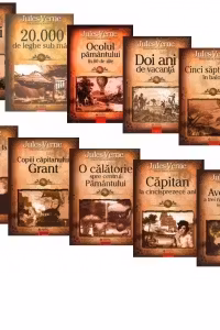 Pachet 10 carti cu aventuri Jules Verne