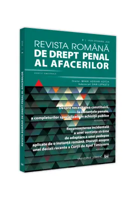 Revista romana de drept penal al afacerilor nr. 2/2020