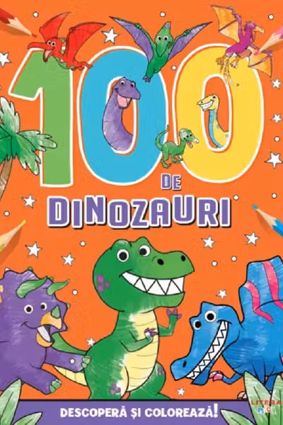 100 DE DINOZAURI. DESCOPERA SI PICTEAZA!