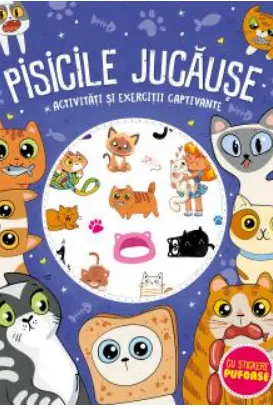 Pisicile jucause - stickere pufoase
