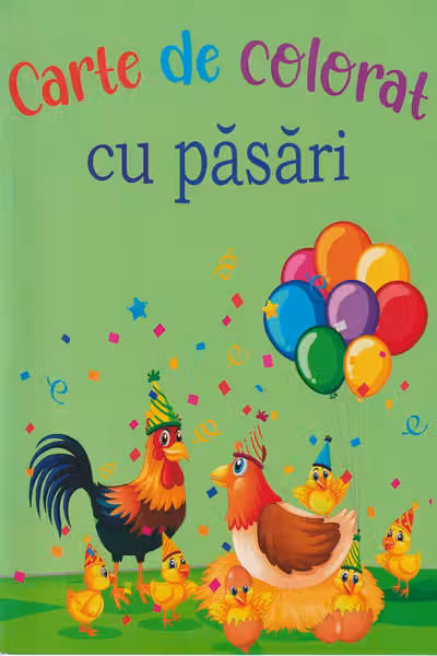 Carte de colorat Cu pasari