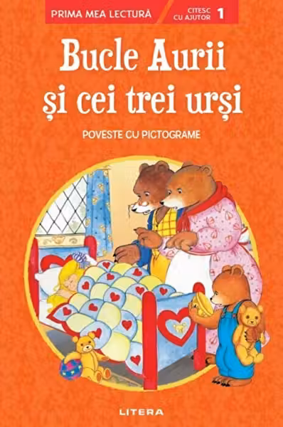 BUCLE AURII SI CEI TREI URSI. Poveste cu pictograme. Nivelul 1