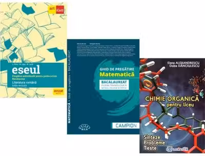 Pachet Bacalaureat 2026. Eseul. Pregatire individuala pentru proba scrisa, Matematica filiera tehnologica: servicii, resurse si tehnic si Chimie organica pentru liceu - Liliana Paicu, Marius Burtea, Elena Alexandrescu