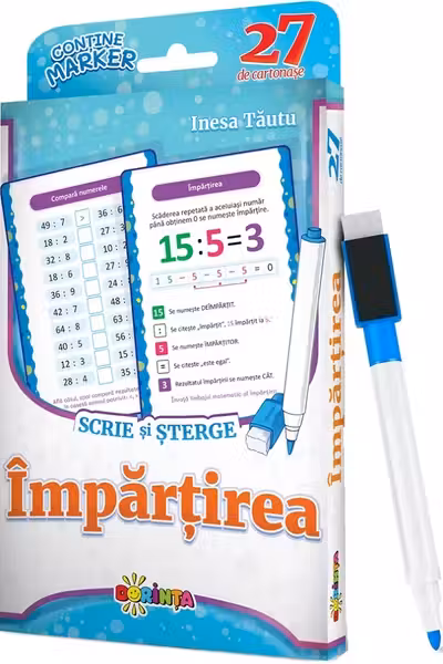 27 de cartonase. Scrie si sterge. Impartirea