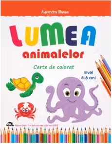 Lumea animalelor - Carte de colorat 5-6 ani