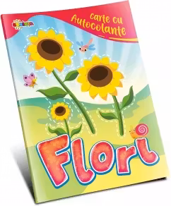 Carte cu autocolante. Flori