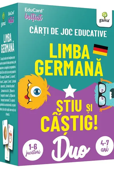 Limba germana. Stiu si castig! Carti de joc educative