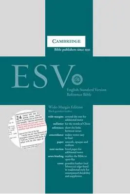 ESV Wide Margin Reference Bible, Black Edge-lined Goatskin Leather, Red-letter Text