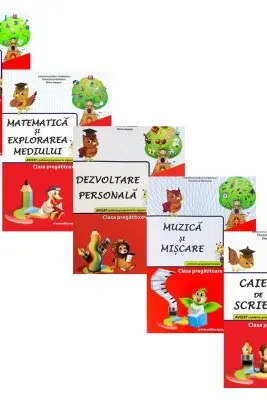 Pachet 5 caiete Clasa Pregatitoare: Comunicare in limba romana, Matematica, Dezvoltare personala, Muzica si miscare si Caiet de scriere