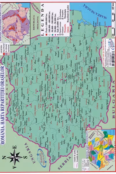 Harta României. Pliată