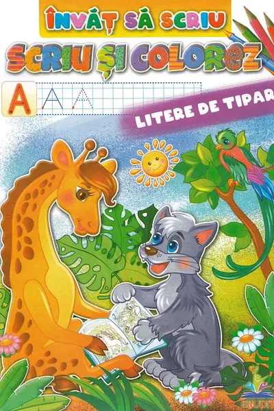 Invat sa scriu. Scriu si colorez. Litere de tipar