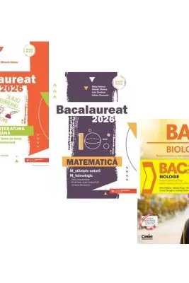 Pachet Bacalaureat 2026. Limba si literatura romana, Matematica M-stiintele-naturii si M-tehnologic si Notiuni teoretice si teste pentru clasele 11-12 - Mihaela Dobos, Mihai Monea, Silvia Olteanu