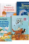 Pachet cu patru povesti care ne invata: 1. Pentru ca am promis; 2. Roua, printesa apelor; 3. Pac si Mac, o aventura urecheata; 4. Jup si gasca grozavilor