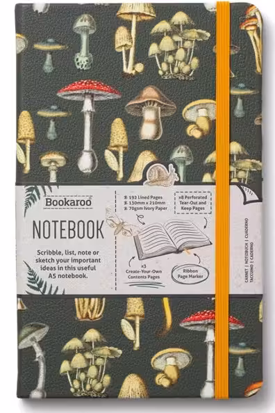 Bookaroo A5 Journal: Botanical Mushroom
