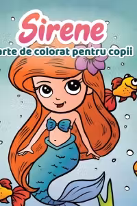 Sirene. Carte de colorat cu sirene, pentru copii