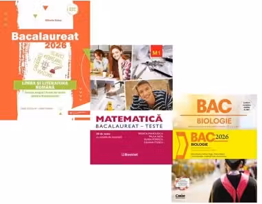Pachet Bacalaureat 2026. Limba si literatura romana, Matematica M1. Teste si Biologie. Notiuni teoretice si teste pentru clasele 11-12 - Mihaela Dobos, Rodica Manolescu, Silvia Olteanu