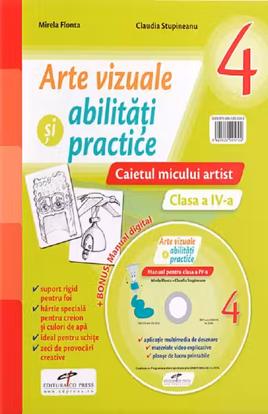 Arte vizuale și abilități practice - Clasa 4 - Caietul micului artist + CD