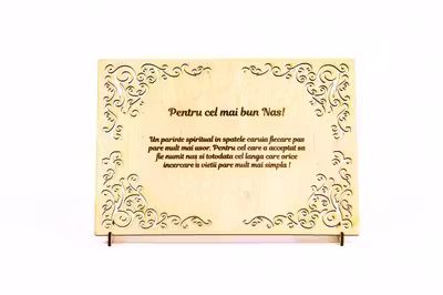 Diploma personalizata din lemn- Pentru cel mai bun Nas!