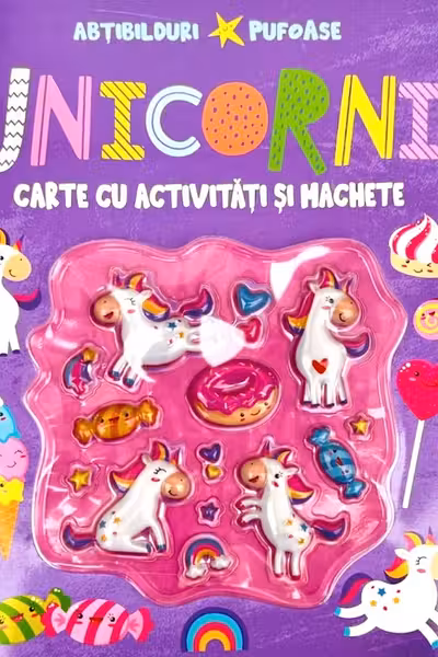 Unicorni - Cu abtibilduri pufoase
