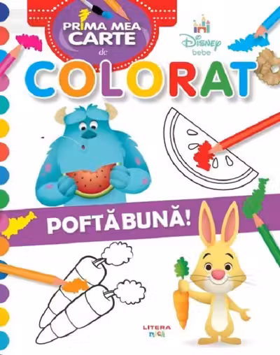 DISNEY BEBE. PRIMA MEA CARTE DE COLORAT. POFTA BUNA!