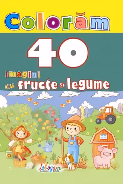 Colorăm 40 de imagini cu fructe și legume