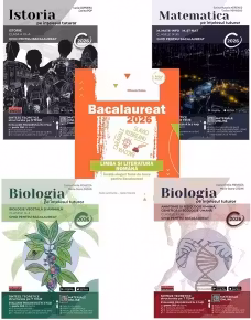 Pachet Ghid pentru Bacalaureat 2026 (5 carti): 1. Istorie; 2. Matematica; 3. Biologie; 4. Anatomie; 5. Limba si literatura romana