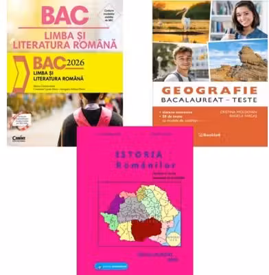 Pachet Bacalaureat 2026 Limba romana, Geografie si Istoria romanilor - Monica Cristina Anisie, Cristina Moldovan, Gheorghe Dondorici