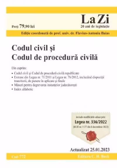 Codul civil și Codul de procedură civilă Act. 25.01.2023