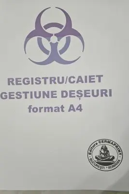 Registru/caiet gestiune deseuri format A4