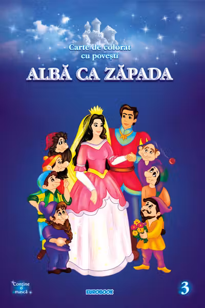 Alba ca Zăpada. Carte de colorat cu povesti