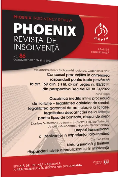 Phoenix. Revista de insolvență. Nr.81 Iulie-Septembrie 2022