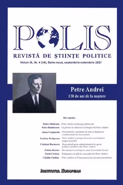 Polis Vol.9 Nr.4 (34) Serie nouă septembrie-noiembrie 2021. Revista de științe politice