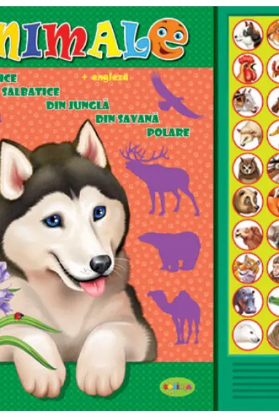 Carte cu sunete. Animale + engleza