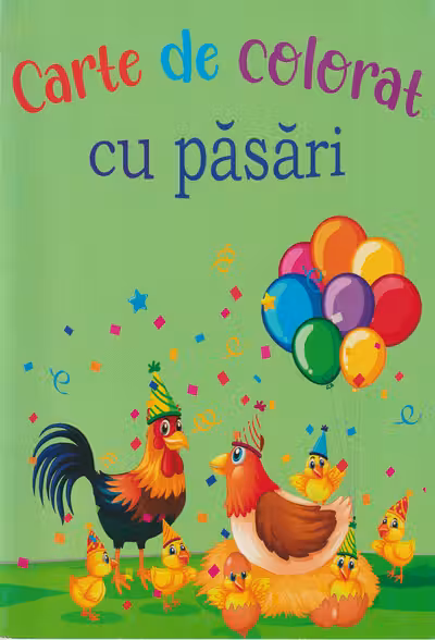 Carte de colorat Cu pasari