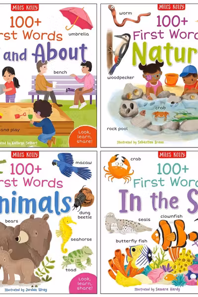 First Words Animals 4 Books Collection Set - Ages 3+