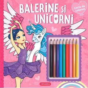 Balerine si unicorni - Carte de colorat