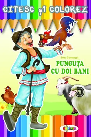 Citesc si colorez - Punguta cu doi bani