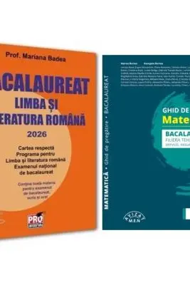 Pachet Bacalaureat 2026. Limba si literatura romana si Matematica filiera tehnologica: servicii, resurse si tehnic - Mariana Badea, Marius Burtea