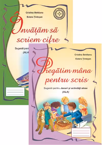 Pachet. Sugestii pentru jocuri și activități alese: Învățăm să scriem cifre + Pregătim mâna pentru scris