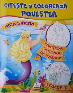 Citeste si coloreaza A4 Mica sirena