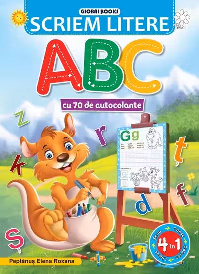 Scriem litere ABC cu 70 de autocolante