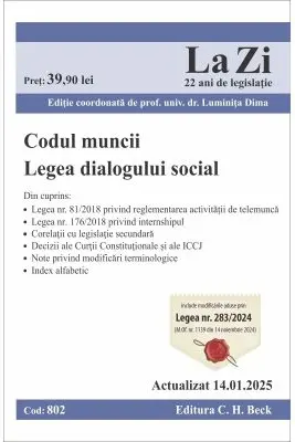 Codul muncii. Legea dialogului social Act.14 Ianuarie 2025