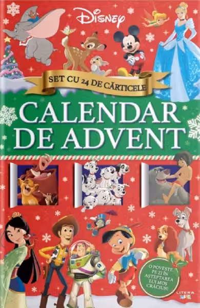 DISNEY. CALENDAR DE ADVENT. Set cu 24 de carticele. O poveste pe zi in asteptarea lui Mos Craciun
