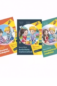 Set 3 Carti Gradinita nivel 5-6 ani: 1. Educarea limbajului; 2. Activitate matematica; 3. Cunoasterea mediului (editie 2025)