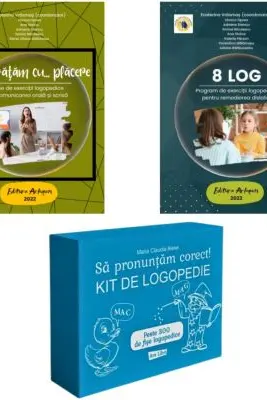 Pachet logopedic educational - 8 LOG, fise interactive si kit pentru pronuntie corecta - Ecaterina Vrasmas, Maria Claudia Alexe