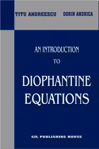 An Introduction to Diophantine Equations