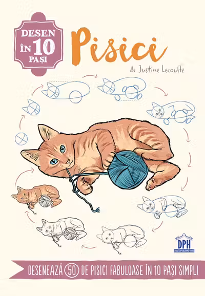 Desen in 10 pasi. Pisici